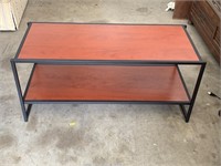 Zinus Metal & Faux Wood 2-Shelf Table