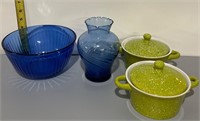 Kitchenware - Green & Blue - Group of 4