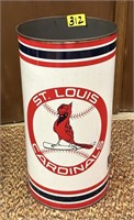 1968 Cardinals Basement Trash Can - Some Wear