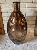 Cooper Tone Glass Vase