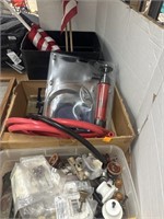 Group Lot of Oil Sprayer, American Flags, Misc.