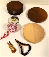 wooden bases & vintage hair accessories