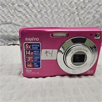 Pink Sanyo 5x VPC-S1415 Digital Camera