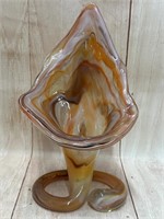 Vintage Hand Blown Jack-in-the-Pulpit Art Glass