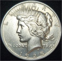 1925 Silver Peace Dollar - Elusive AU Stunner
