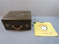 Cecilian Melophonic Old Record Player w/Records