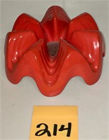 Frankoma Flame Red Ceramic Warmer