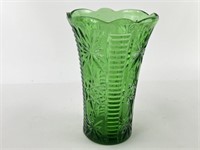 8.25" Green Glass Vase