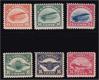US Stamps #C1-C6 Mint LH Airmails fresh,CV $322.50