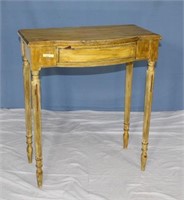 Reeded Leg Console Table Antiqued Finish
