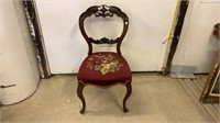 Balloon Back Occasional Chair -  Needlepoint Seat