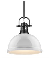 Golden Lighting Duncan 1-Light Black Pendant and