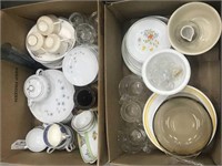 Pyrex, Corelle, Assorted Dishes, Plates, Cups etc…