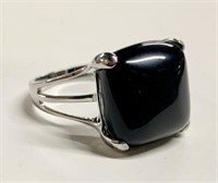 Sterling Ring with Black Stone