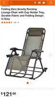 Folding zero gravity rocking chair