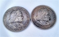 (2) 1893 Columbian Exposition Half Dollars