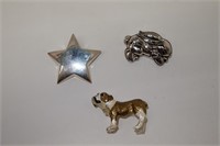 3 Pendants which are also Pins