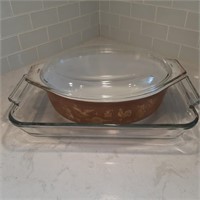 Anchor Lasagna Dish and Pyrex Cinderella Bowl
