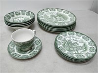 english ironstone dishes - old inns series