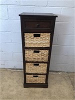 Wooden Cabinet w/ Storage Bins