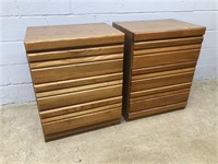 (2) 3-drawer Simulated Wood Nightstands