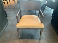 Christian Liaigre Beige Leather Dining Chairs