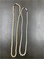 2 PIECE PEARL FASHION NECKLACES