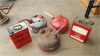 (5) Steel Gas Cans