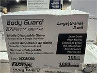 Case of (1000) Large Nitrile Gloves