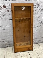 Vintage Wood & Glass Gun Display Cabinet