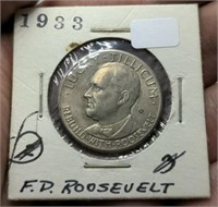 1933 FDR Lucky Tillicum medal coin