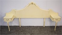 HEAD BOARD WITH ATTACHED NIGHT STANDS