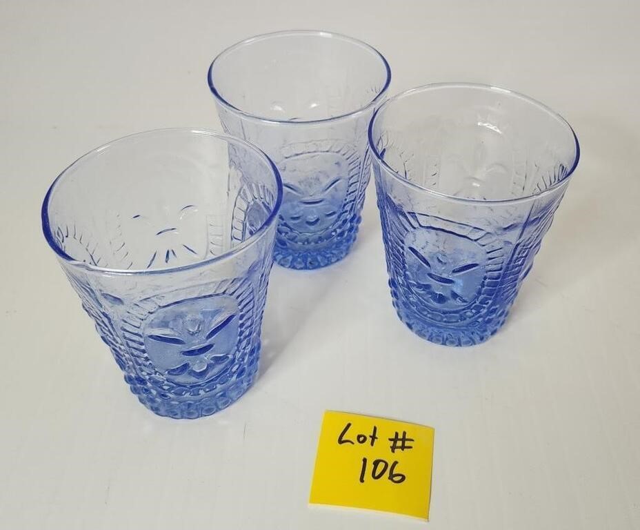 3 Blue Glasses