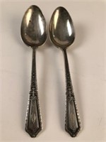 Lot of 2 Matching Sterling Silver Servings Spoons