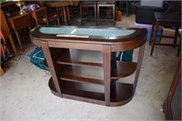 Crackle Glass Top Sofa or Entryway Table