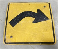 Yellow road sign-30x30 in