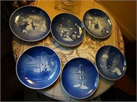 6 B&G Copenhagen Porcelain Plates 7 1/4"
