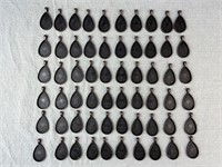 60pc Copper Tone Crafting Teardrop Cabochon Trays