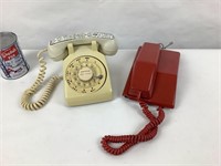 2 téléphones à cadran/roulette vintages