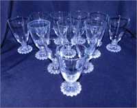 12 Boopie glass goblets, 5.5" tall