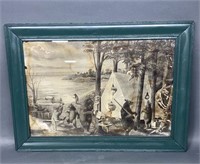 20" x 28” Framed Print Dated 1899