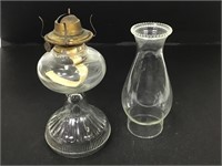 Glass Oil Lamp w/ Chimney