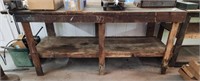 WOODEN WORK TABLE NO CONTENTS