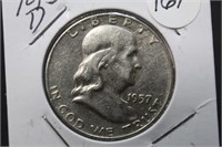 1957-D Franklin Silver Half Dollar