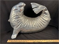 Pewter Seal Statue