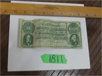 Vintage Reproduction Confederate 1000 Dollar Bill