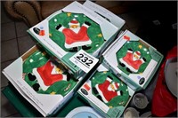Wow! 10 new, unused boxes of holiday Santa dishes.
