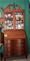 Secretary drop leaf front desk with claw feet