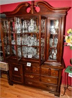 2 pc china cabinet - top is cherry 52" t x 59" w