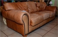 Leather sofa 90" l - smoke free home